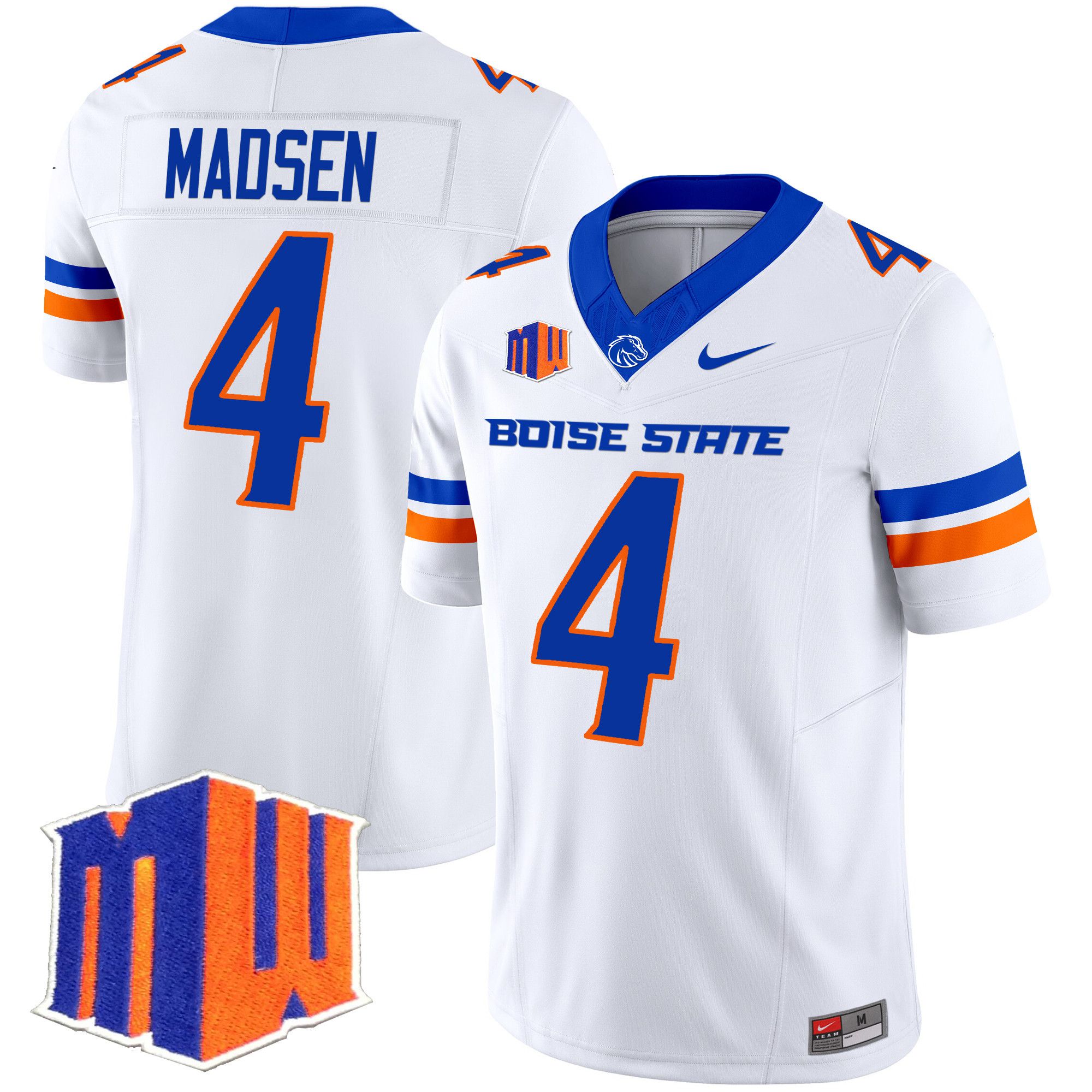 Men Boise State Broncos #4 Madsen White Nike 2024 Vapor Limited NCAA Jersey